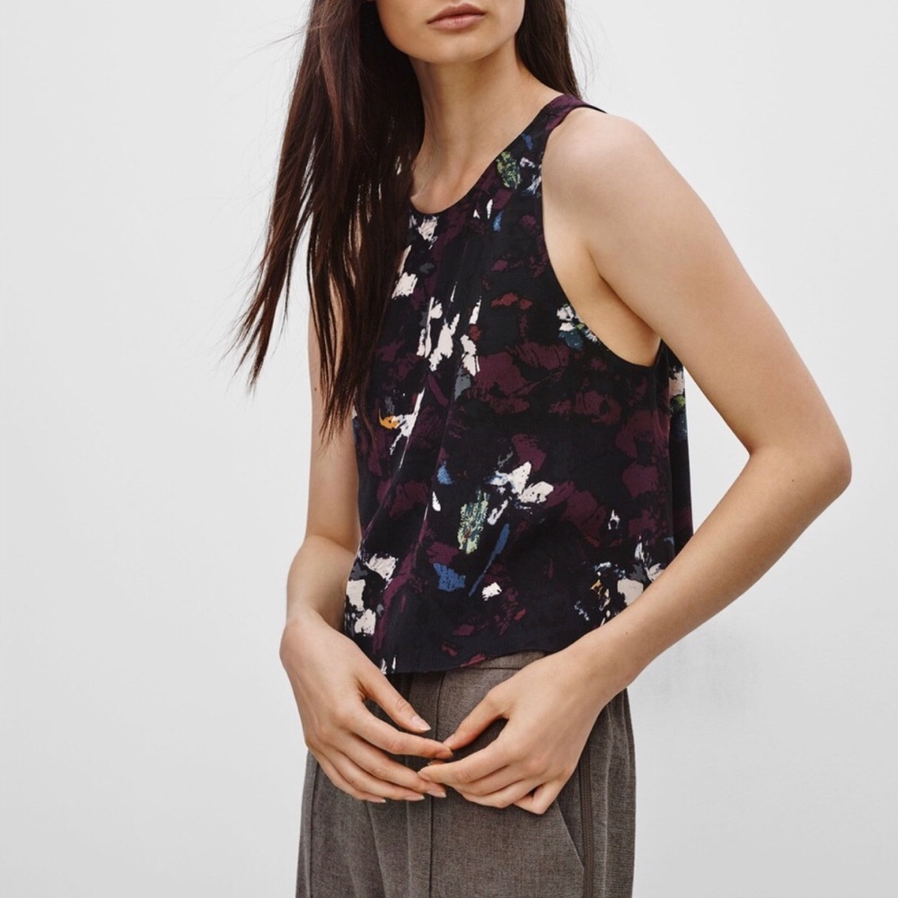 Aritzia’s Wilfred The Octave Floral Crop Tank Blouse, size Medium